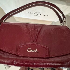 Coach Burgundy Red Wristlet New